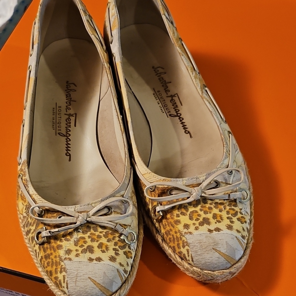 Salvatore Ferragamo Leopard Print Espadrilles
